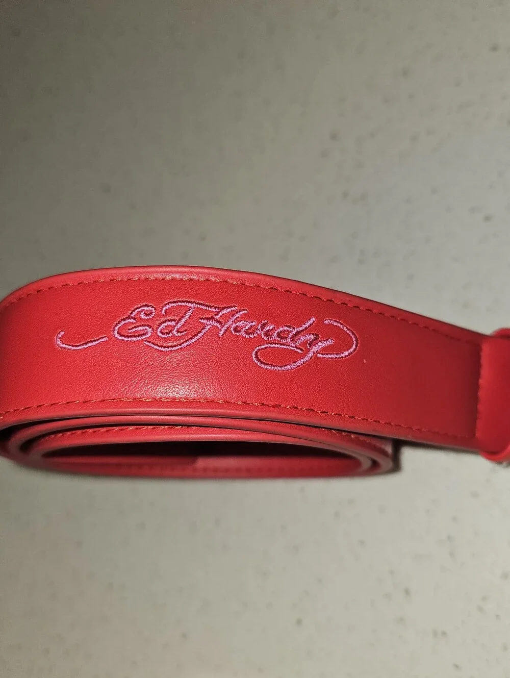 Ed Hardy solid Red women's Belt 37 inches Large
